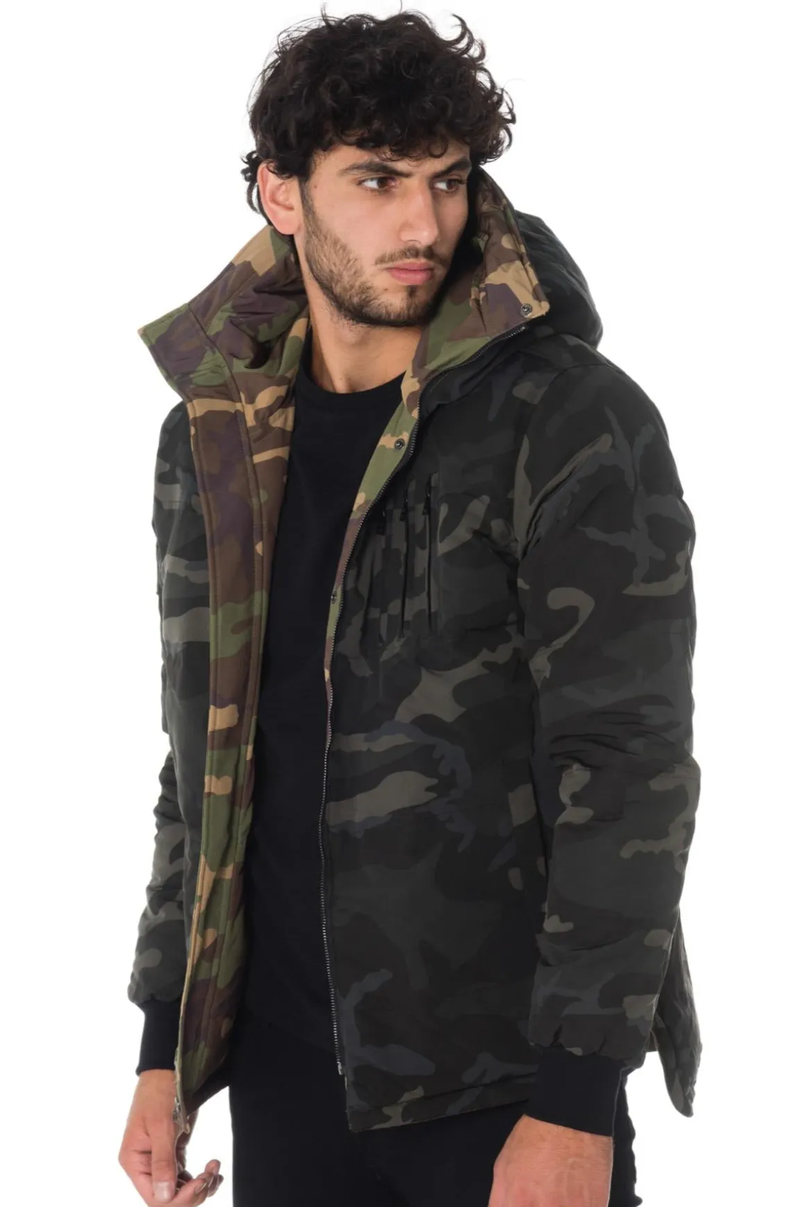 Blouson Homme The New Designers Snapped Black/Kaki