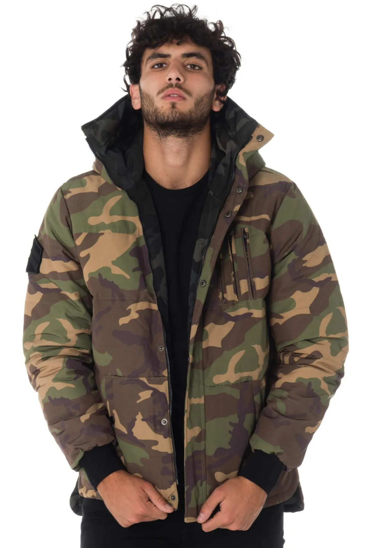 Blouson Homme The New Designers Snapped Black/Kaki