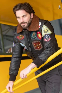 Blouson Homme Top Gun Tg-Lea-02 Jacket Men Brown