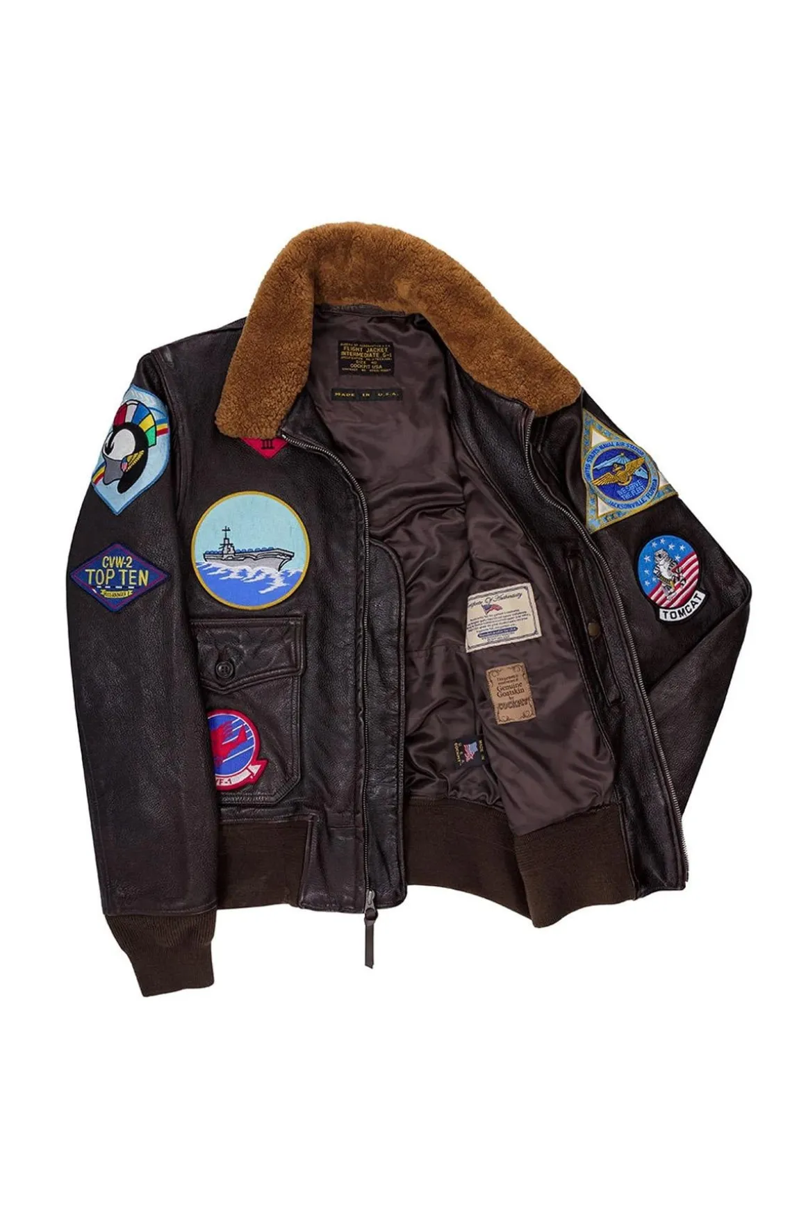 Blouson Homme Top Gun Z201036T Brown Movie Heroes Top Gun