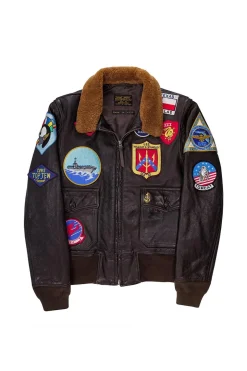 Blouson Homme Top Gun Z201036T Brown Movie Heroes Top Gun
