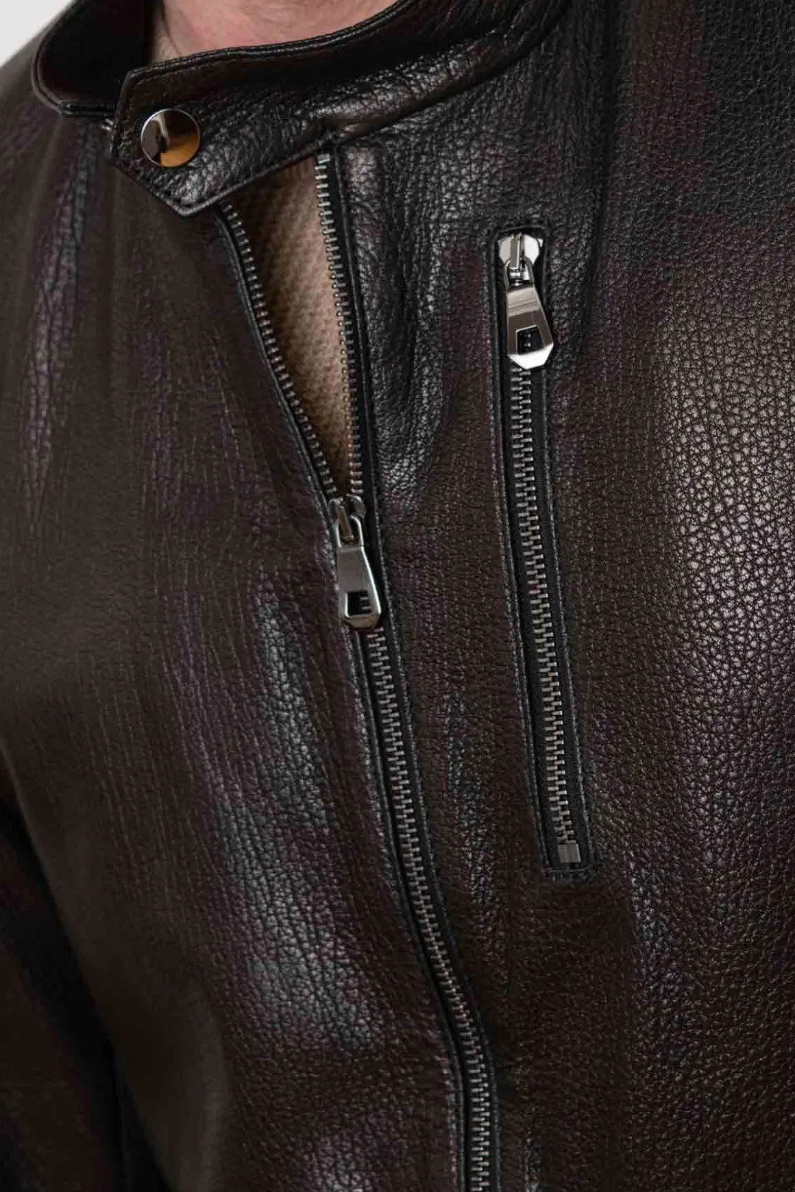 Blouson Homme Univers Du Luxe Miguel Agneau Noir Jumbo