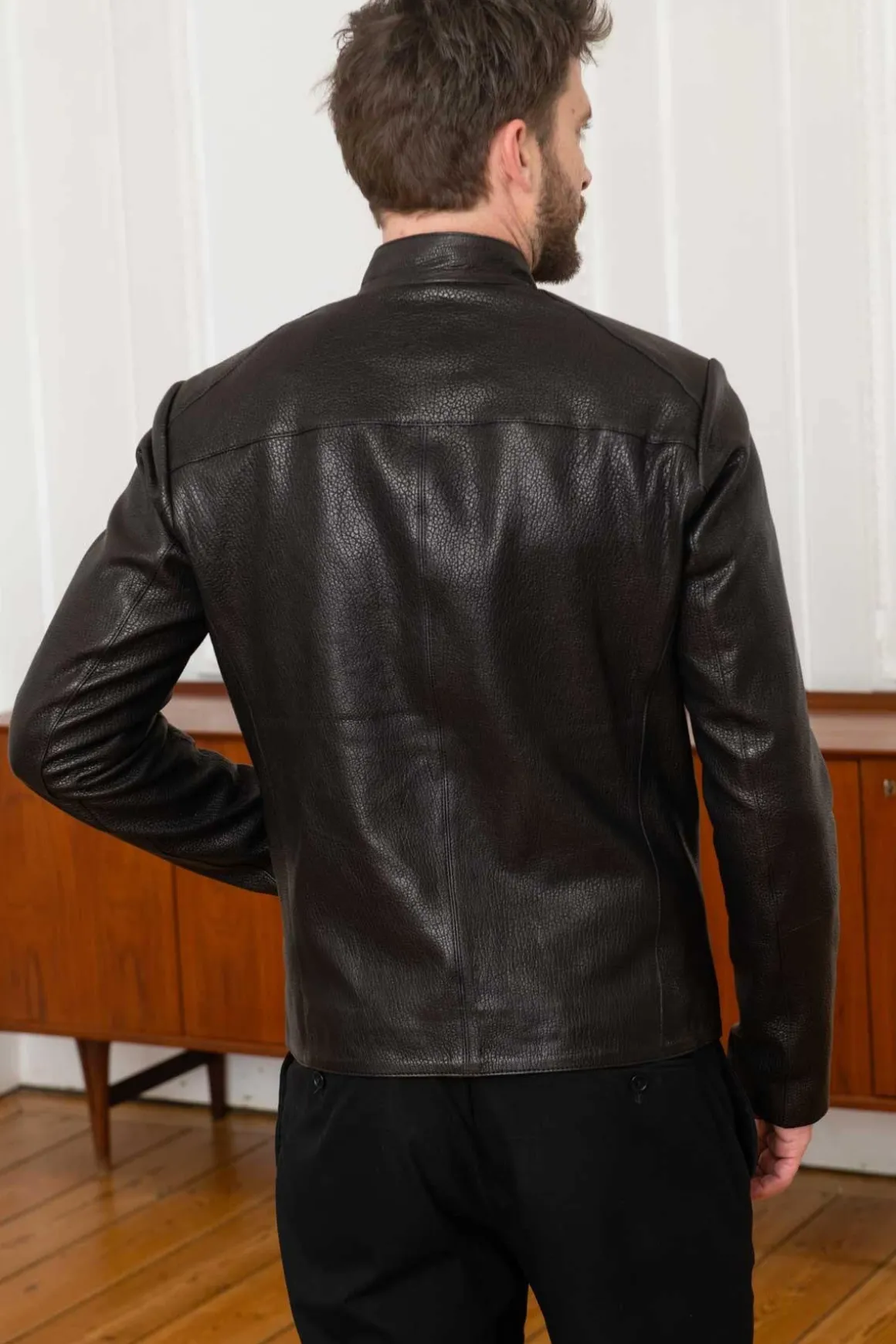 Blouson Homme Univers Du Luxe Miguel Agneau Noir Jumbo