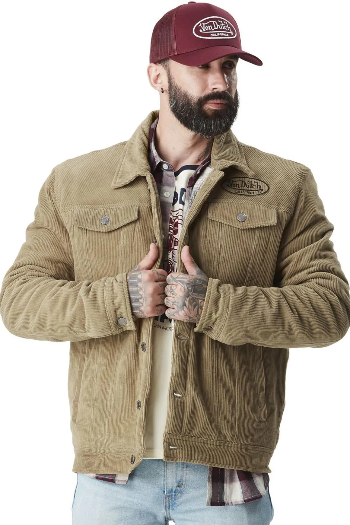 Blouson Homme Von Dutch Jacket Velvet Mu