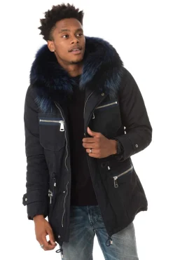 Blouson Homme Wild Arctic By Flo & Clo Robin Bob Tex + Fur Blu