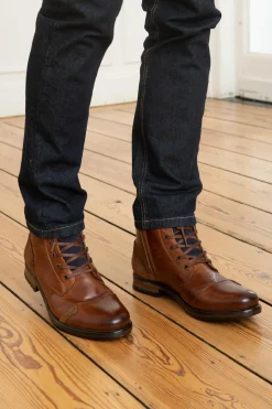 Boots / Bottes Homme Redskins Yani Cognac Marine