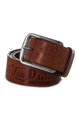 Ceinture Homme Von Dutch Ceinture Acide Cognac