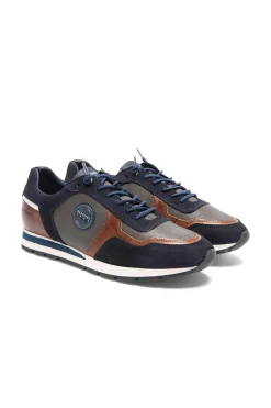 Chaussures Homme Redskins Stitch 2 Marine+Cognac+Gris