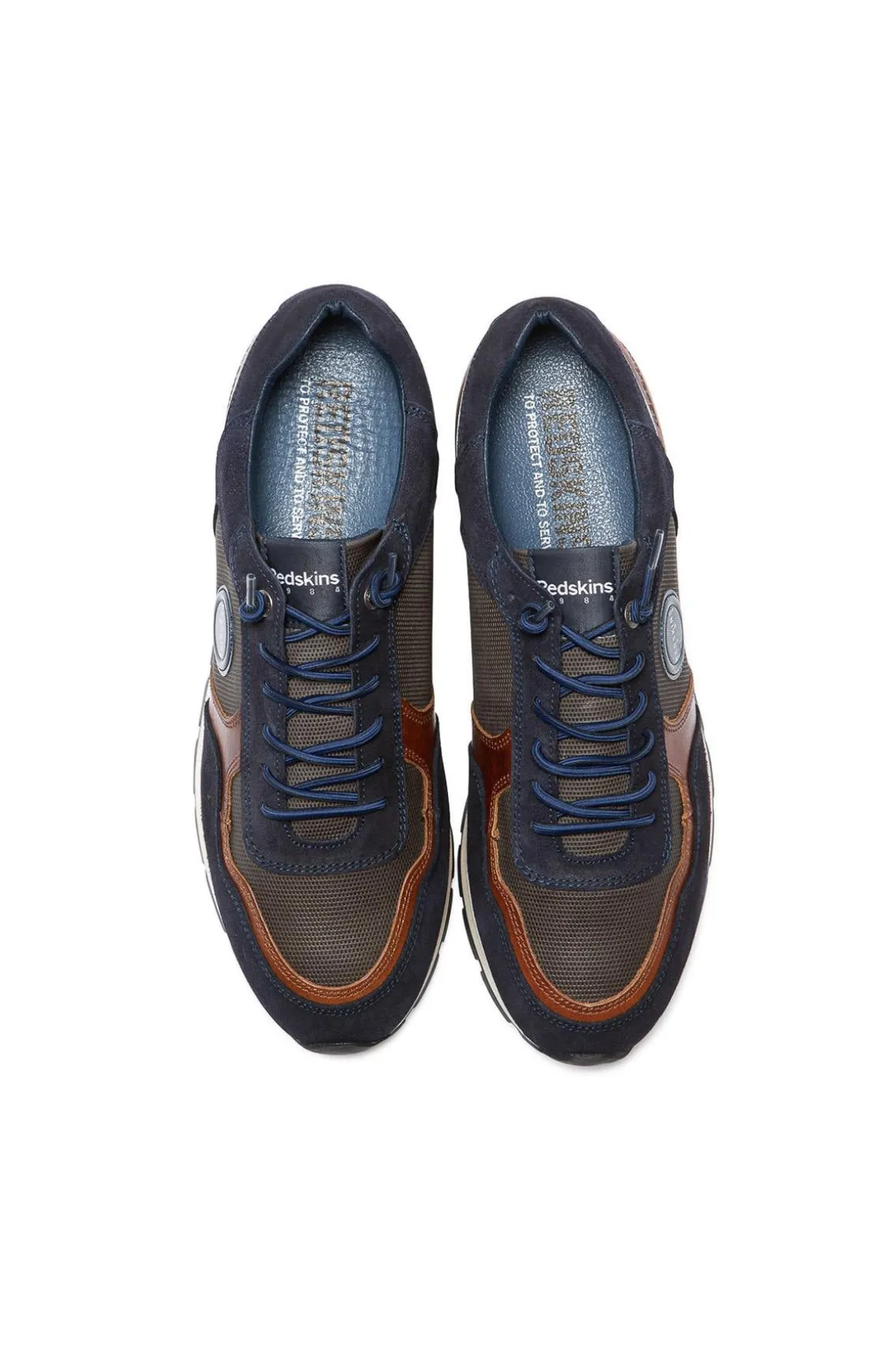 Chaussures Homme Redskins Stitch 2 Marine+Cognac+Gris