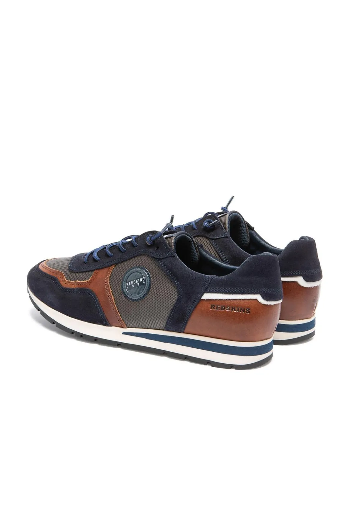 Chaussures Homme Redskins Stitch 2 Marine+Cognac+Gris