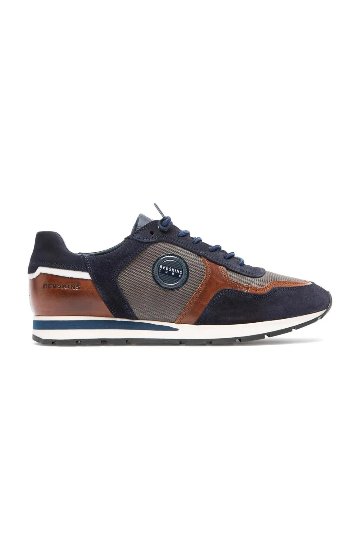 Chaussures Homme Redskins Stitch 2 Marine+Cognac+Gris