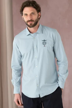Chemise Homme Aeronautica Militare Ca1248Ct3288 21286 Glacier Blue