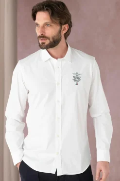 Chemise Homme Aeronautica Militare Ca1248Ct3288 73092 Milk White
