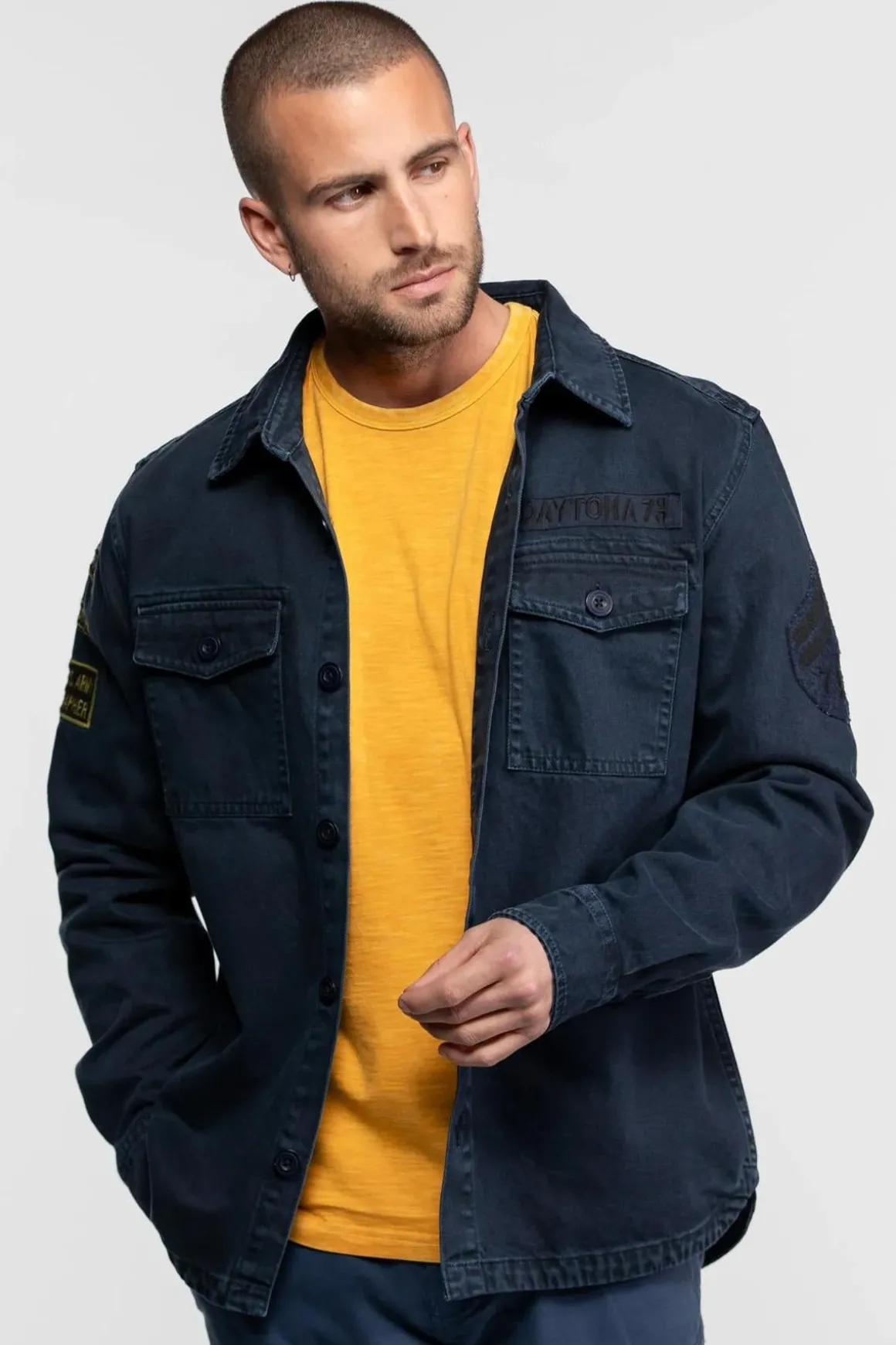 Chemise Homme Daytona Melhart Bull Denim Navy