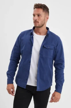 Chemise Homme Daytona Vassar Prescott Twill Bleu De Chine