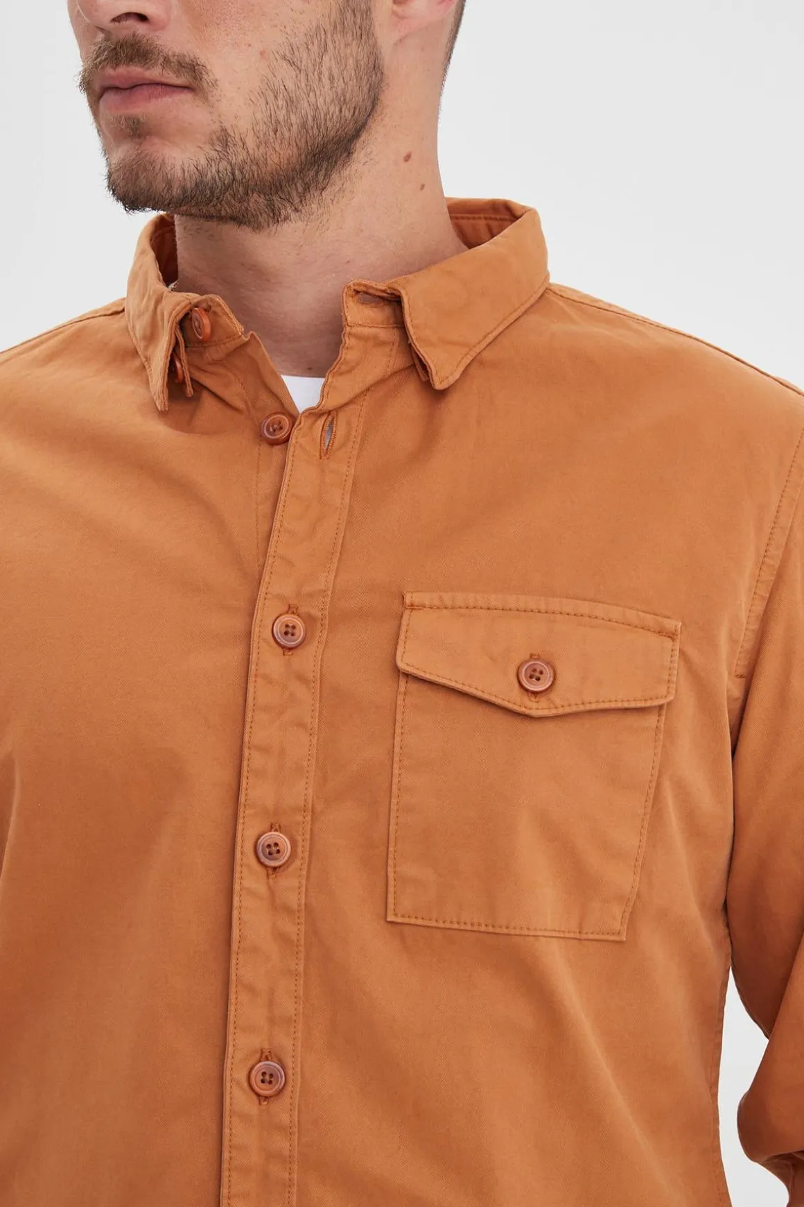 Chemise Homme Daytona Vassar Prescott Twill Cognac