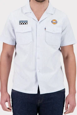 Chemise Homme Gulf Chemise Shm04-125 Bleu