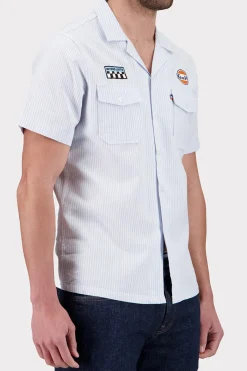 Chemise Homme Gulf Chemise Shm04-125 Bleu