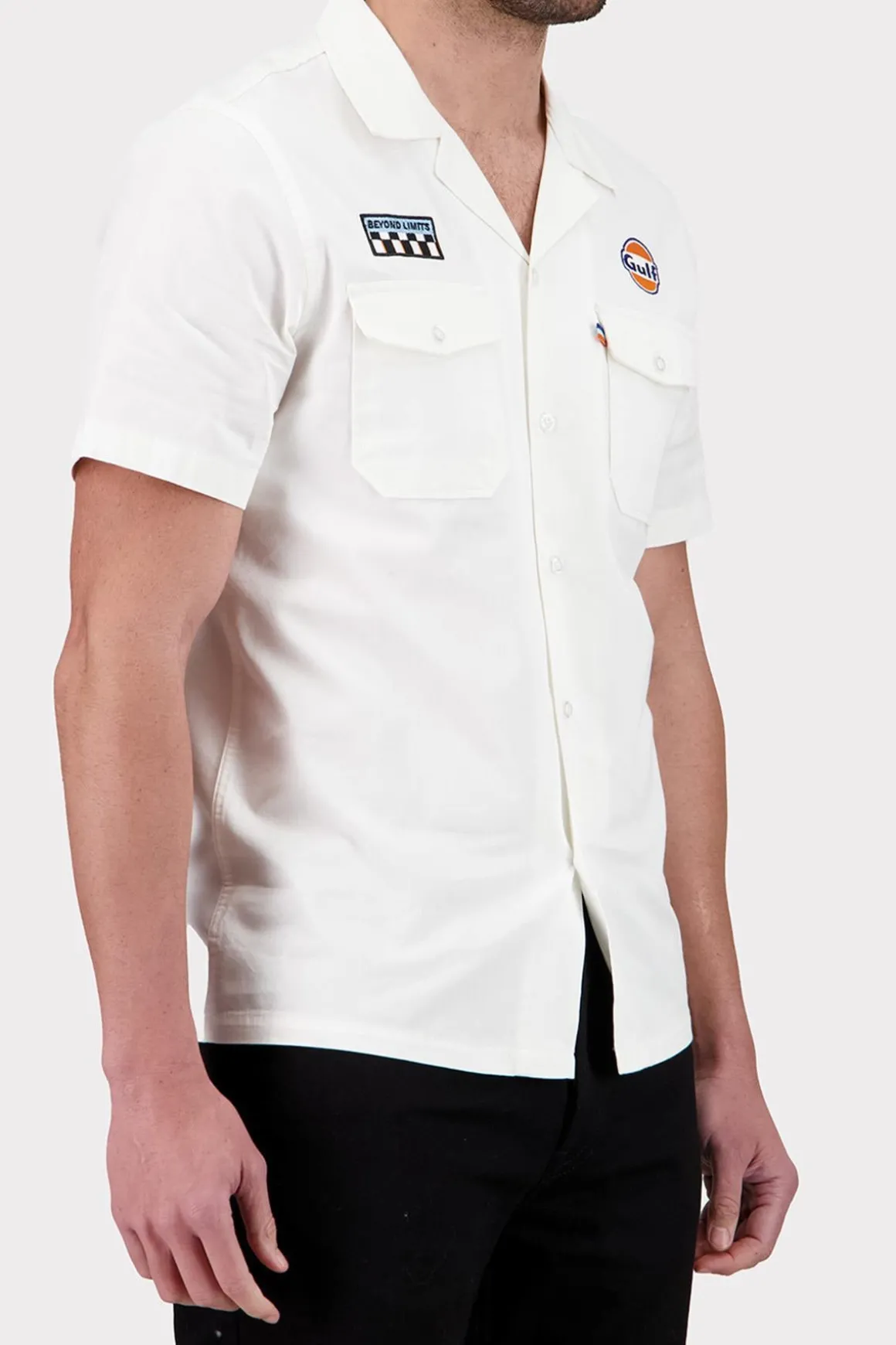 Chemise Homme Gulf Chemise Shm04-003 Ecru