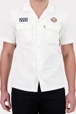 Chemise Homme Gulf Chemise Shm04-003 Ecru