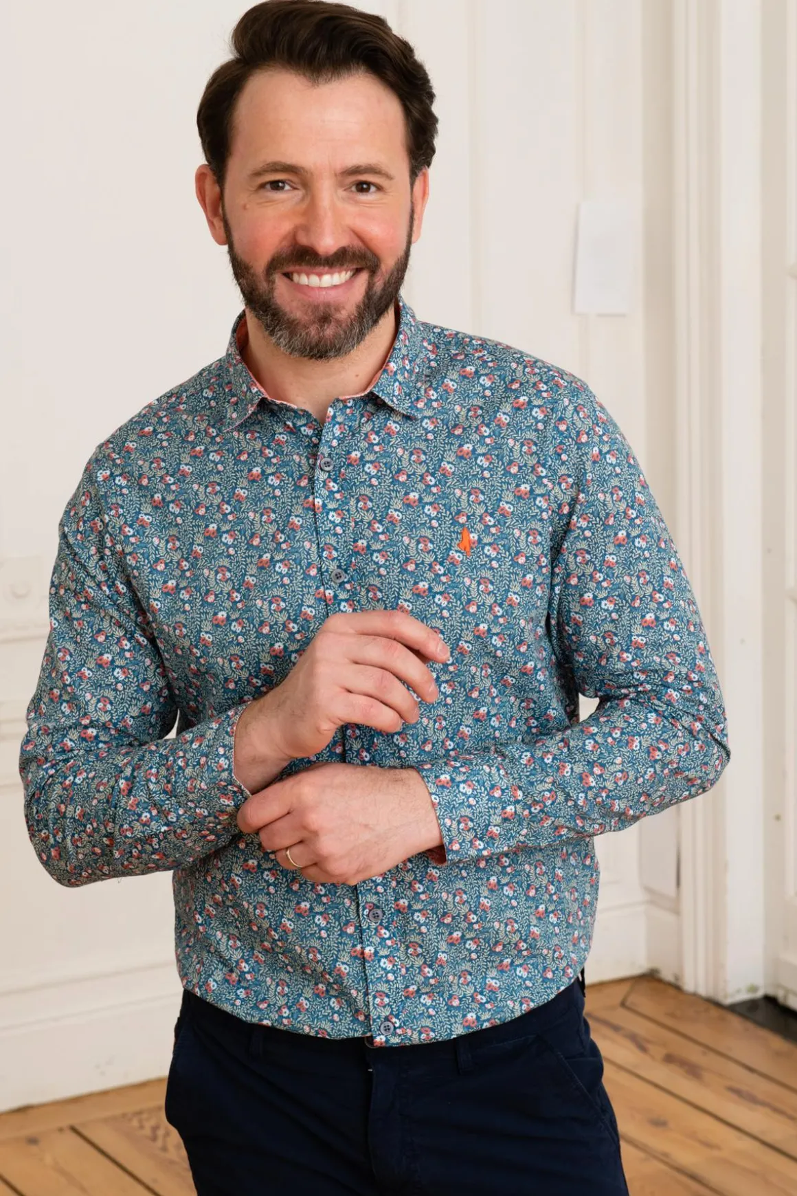 Chemise Homme Mcs Imchml_C005 754 Bleu Indigo