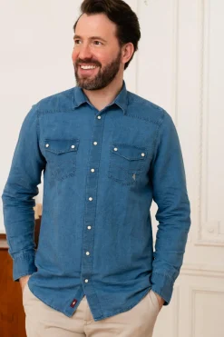Chemise Homme Mcs Imchml_C021 752 Bleu Marine