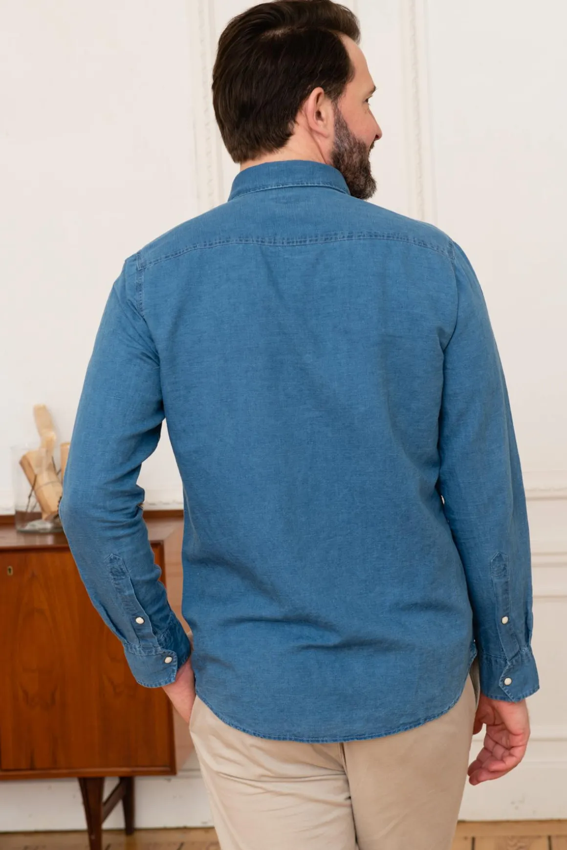 Chemise Homme Mcs Imchml_C021 752 Bleu Marine