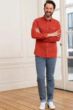 Chemise Homme Mcs Imchml_C040 460 Terracotta