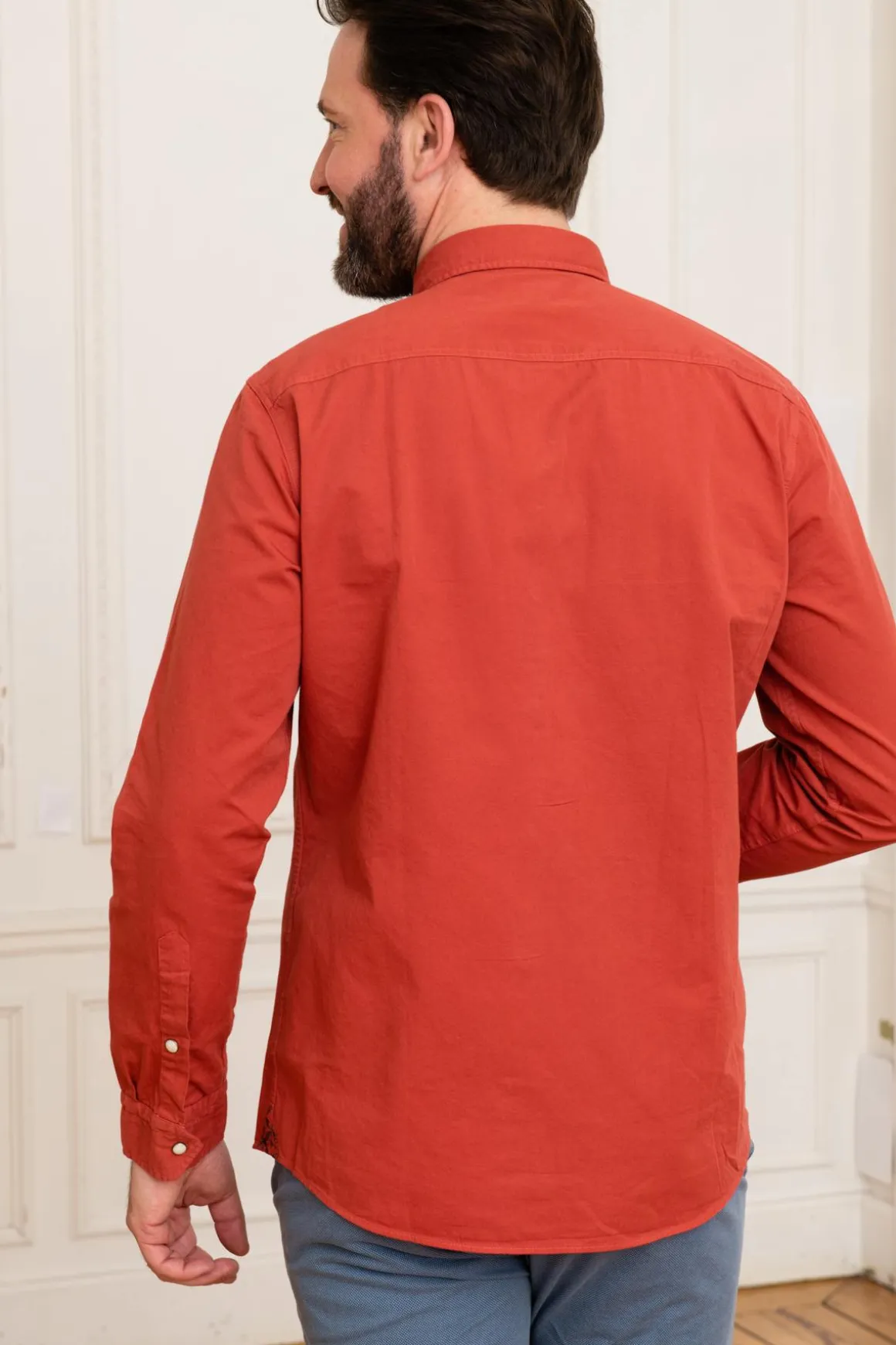 Chemise Homme Mcs Imchml_C040 460 Terracotta