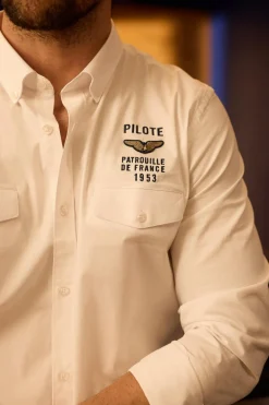 Chemise Homme Patrouille De France Vador Triomphe White