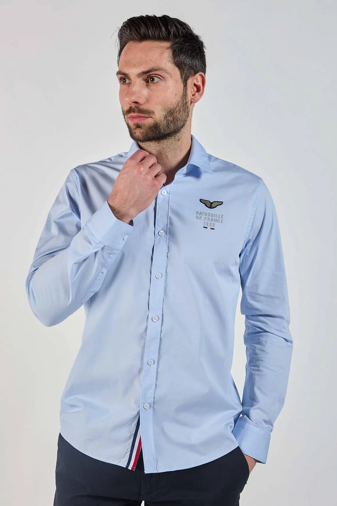 Chemise Homme Patrouille De France Pacific Triomphe Sky Blue