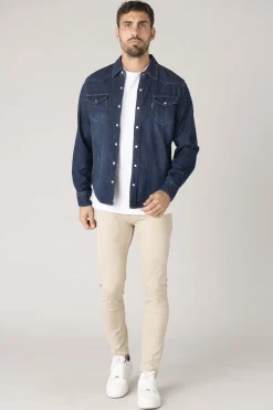 Chemise Homme Schott Shtulsa Blue