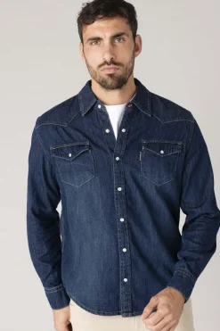 Chemise Homme Schott Shtulsa Blue