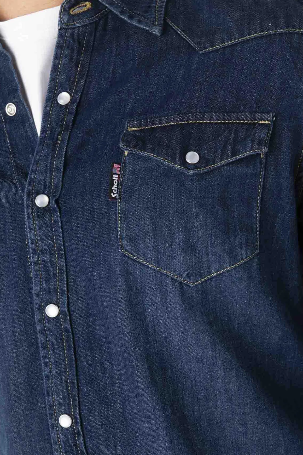 Chemise Homme Schott Shtulsa Blue