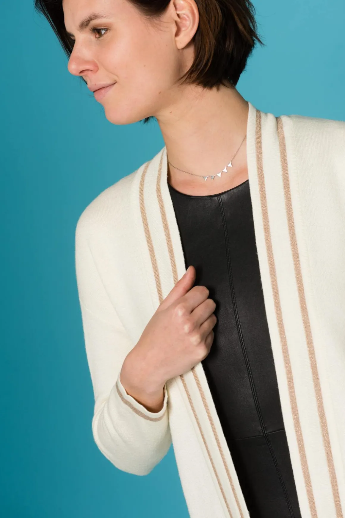 Gilet Femme Grace Et Mila Saison Ecru