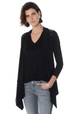 Gilet Femme Pellessimo Sonia Viscose/Ag Noir