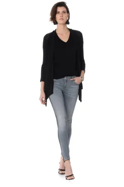 Gilet Femme Pellessimo Sonia Viscose/Ag Noir