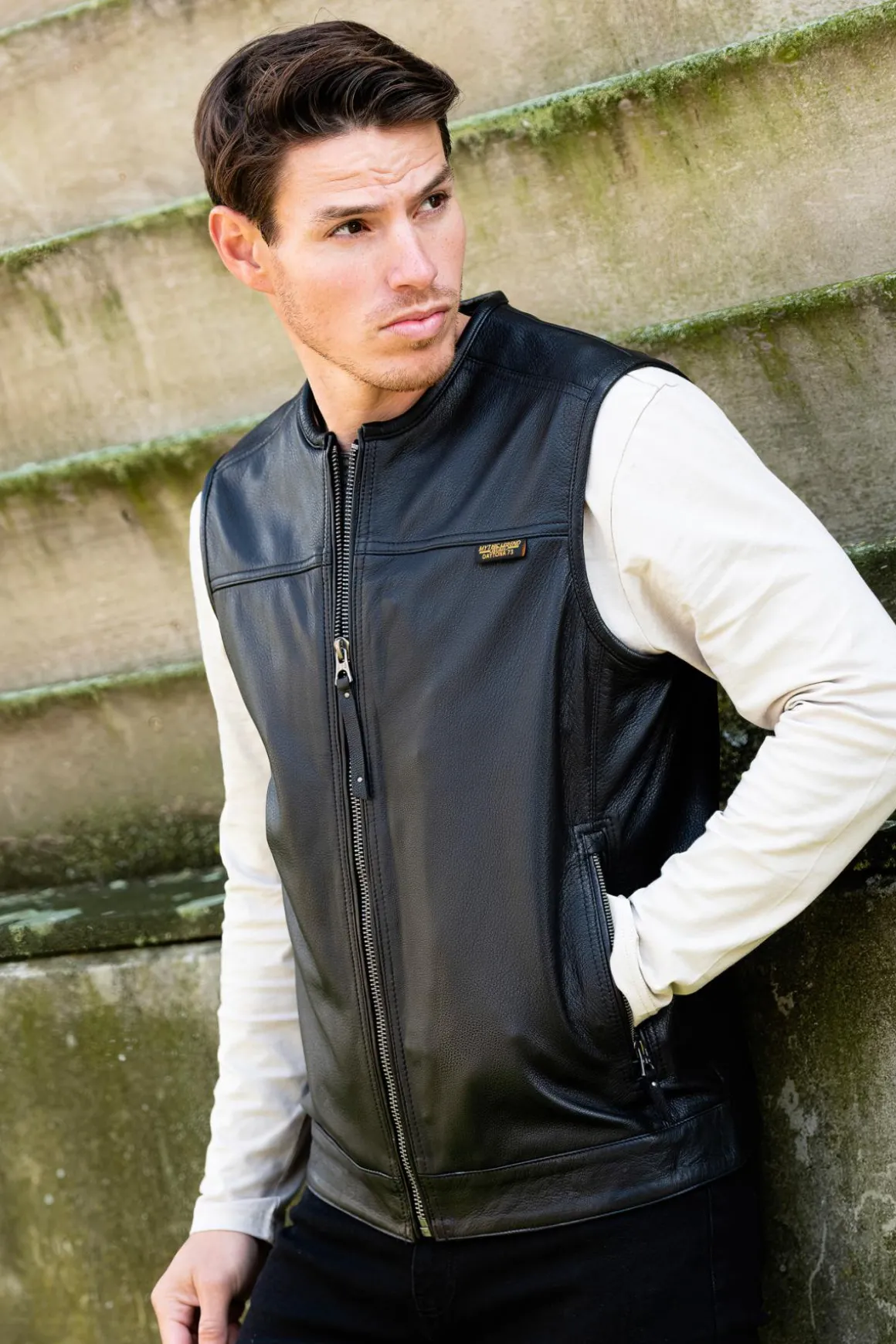 Gilet Homme Daytona West Road Goat Deer Black