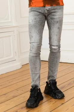 Jean Homme Horspist Flowers Grey Used