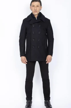 Manteau Homme Schott Caban 740C Navy