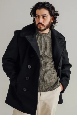 Manteau Homme Schott Caban 740 Marine