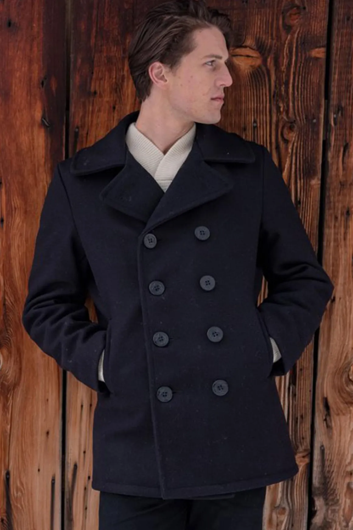 Manteau Homme Schott Caban 740 Marine