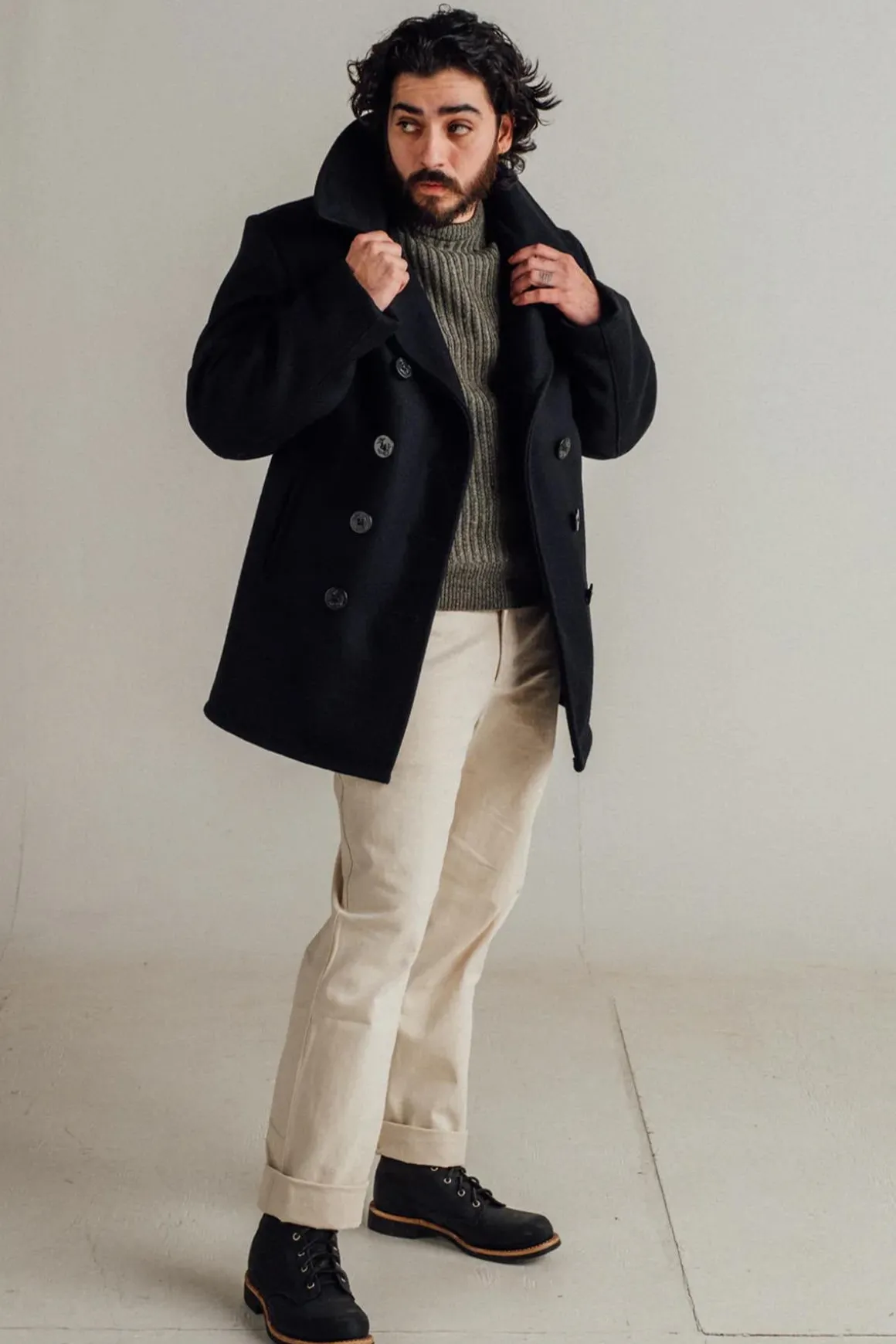 Manteau Homme Schott Caban 740 Marine