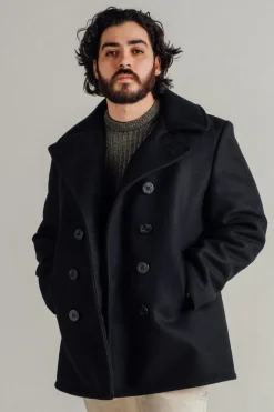 Manteau Homme Schott Caban 740 Marine