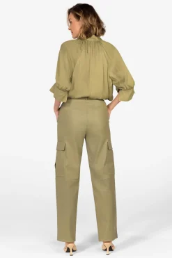 Pantalon Femme Ibana Pleuni Moss Green