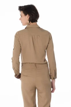 Pantalon Femme La Petite Étoile Sabrin Beige Safari