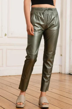 Pantalon Femme Oakwood Gift Metal Vert Fonce 523