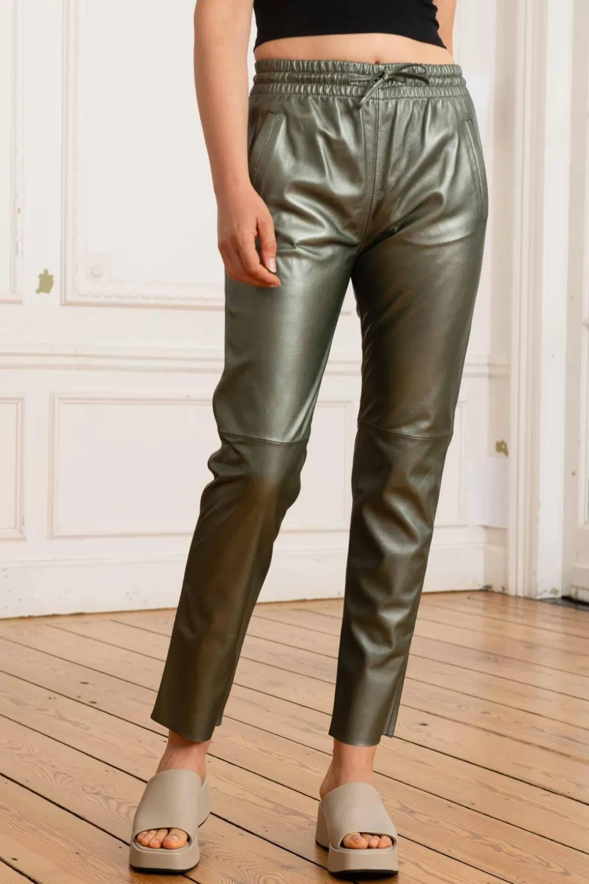 Pantalon Femme Oakwood Gift Metal Vert Fonce 523