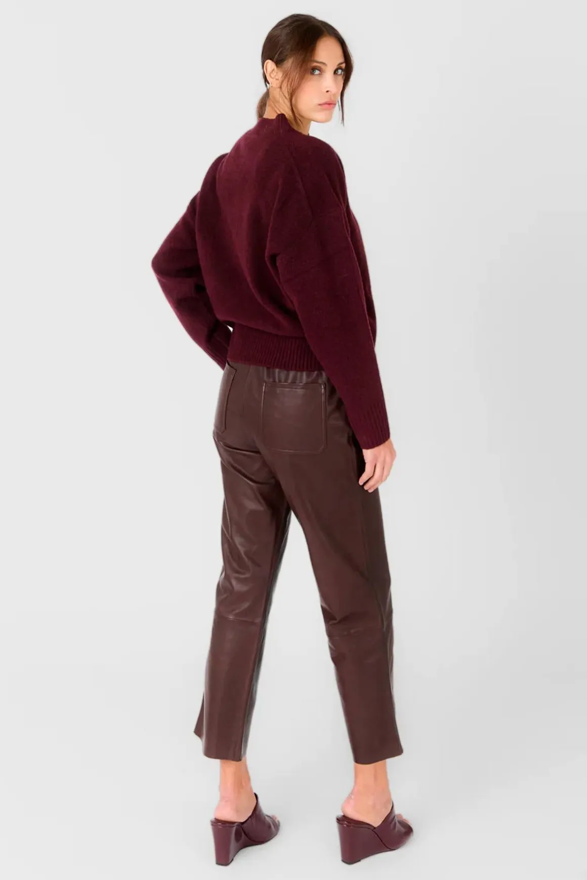 Pantalon Femme Serge Pariente Sarah Pant Dark Wine
