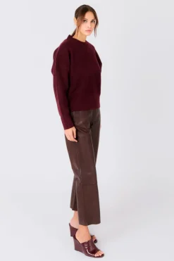 Pantalon Femme Serge Pariente Sarah Pant Dark Wine